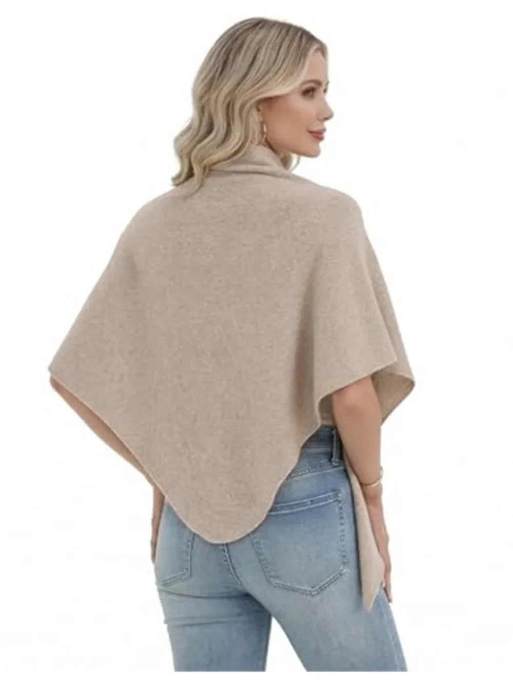Shawl Wraps Women Poncho Sweater Cardigan Shall Cape Knit Triangle Scarf